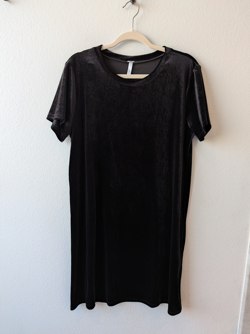 Acting Pro Black Velvet Tunic Dress L